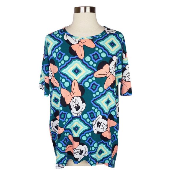 LuLaRoe Disney Minnie Mouse Irma Top - Size XXS - Picture 1 of 4